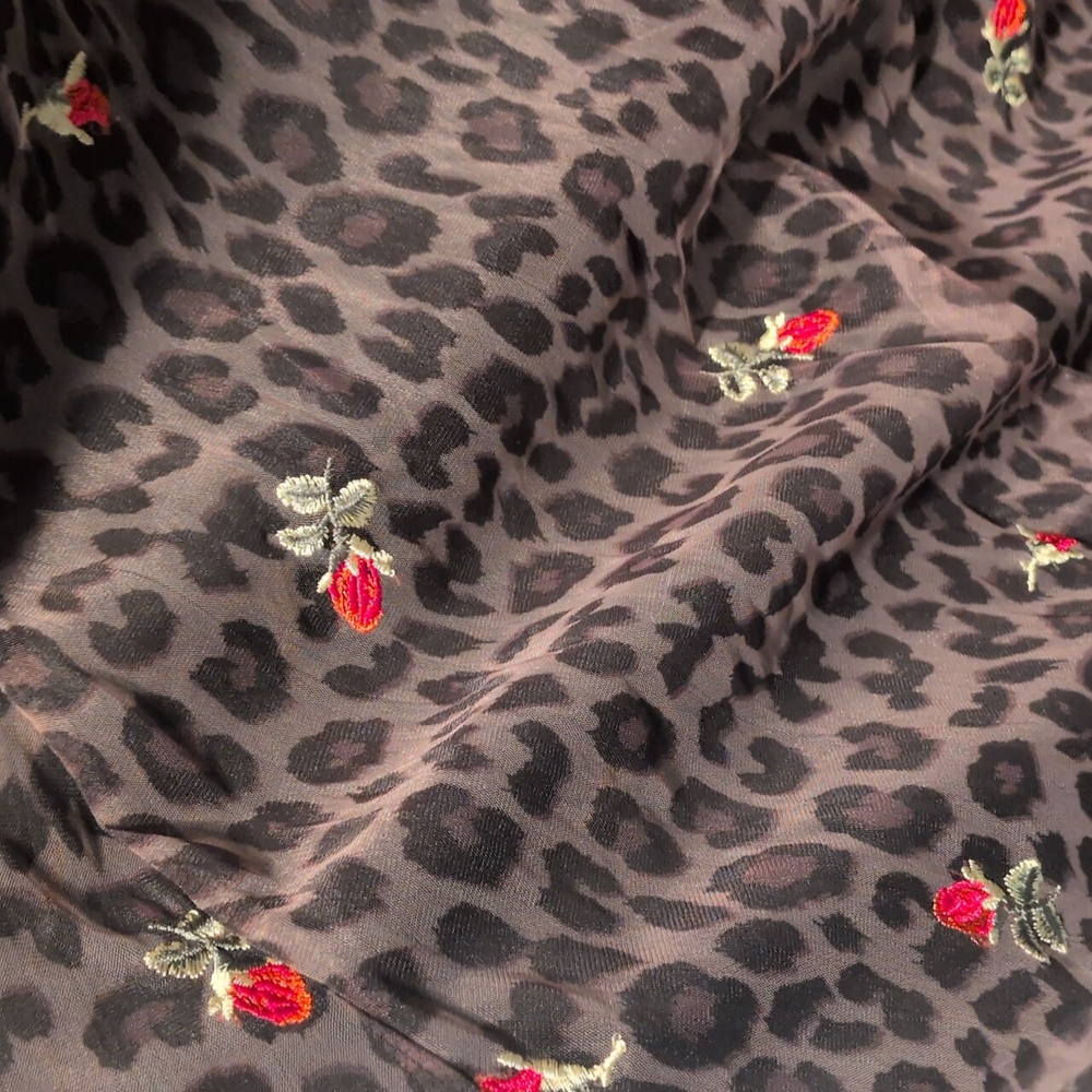 Betsey Johnson X Torrid Black Leopard Embroidered Midi Dress - Picture 4 of 5